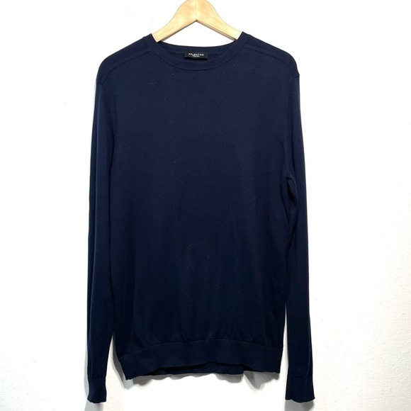 Selected Homme Crew Neck Sweater Navy Size Large O261 - Picture 2 of 7